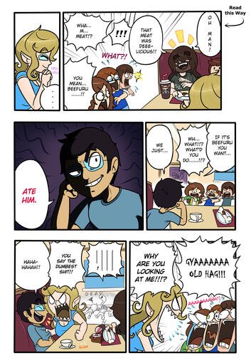 A commissioned comic that was meant to reference a page from One Piece.