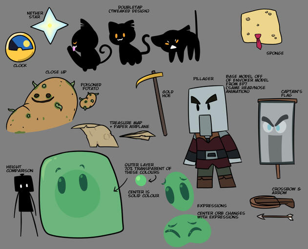 Concept art for a contracted Minecraft Animation.